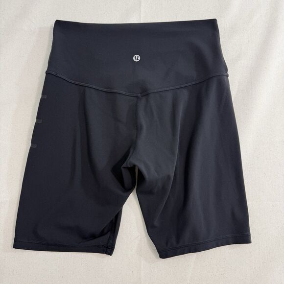 Lululemon Align HR Short 8" Inseam *Logo Women Size 6 Limited Edition Black - Picture 2 of 9
